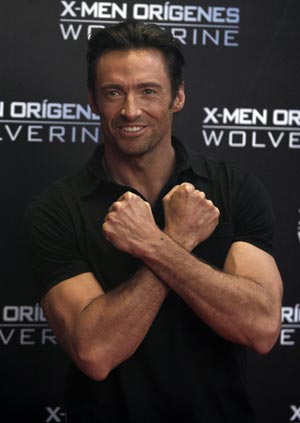 Australian actor Hugh Jackman poses before the film's premiere at The National Auditory in Mexico City May 26, 2009.