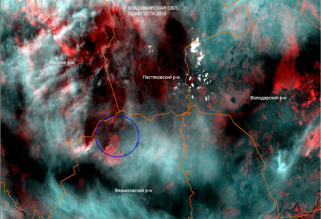 Лесные пожары на снимках из космоса