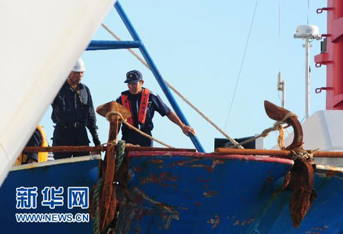 Японское управление безопасности на море провело следственный эксперимент с задержанным китайским траулером 