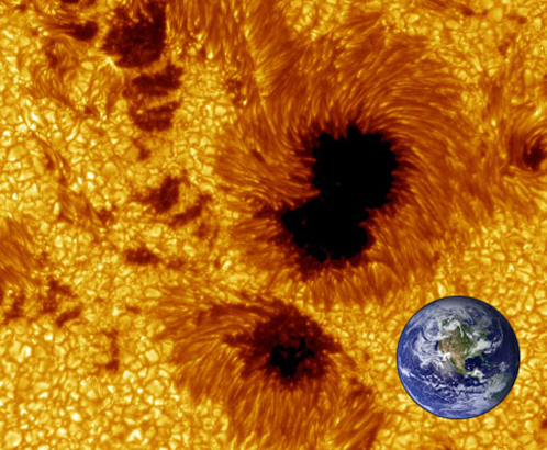 Солнечные пятна огромны - некоторые больше нашей планеты