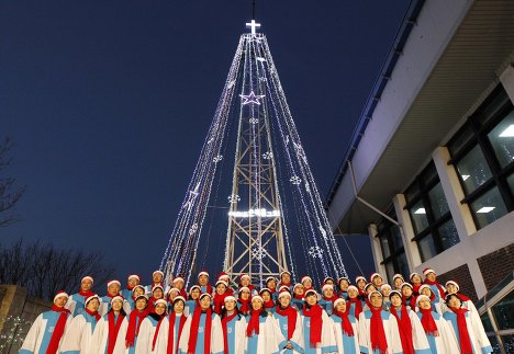 Рождественская елка в окрестностях Сеула, Южная Корея