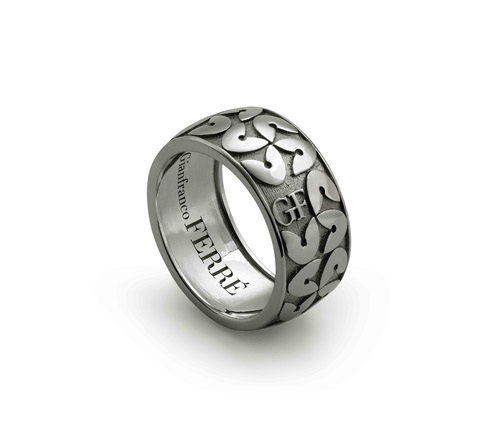 Gianfranco Ferre Signature Pin ring silver