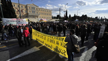 Демонстрации протеста в Афинах 