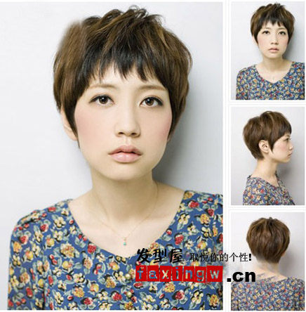 六款易打理小脸短发发型