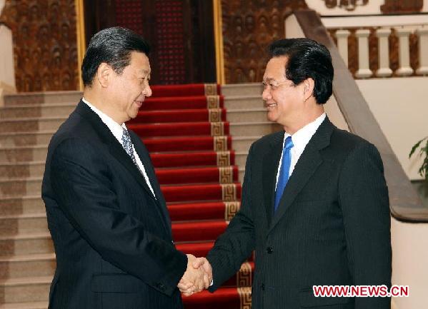 VIETNAM-HANOI-XI JINPING-NGUYEN TAN DUNG-MEETING