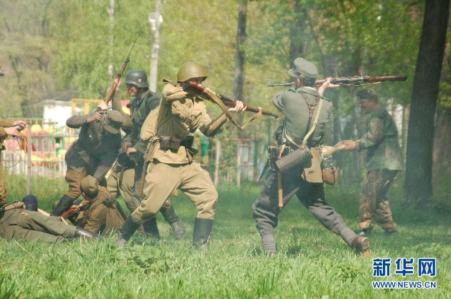 Восстановление сцен Второй мировой войны в Нижем Новгороде