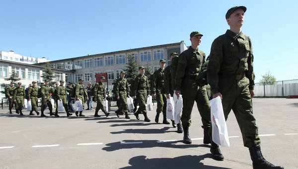 Работа сборного призывного пункта в городе Железнодорожный Московской области