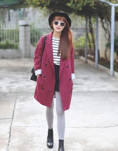 当大衣遇上连衣裙 美丽时尚不冻人(图)-美丽|时