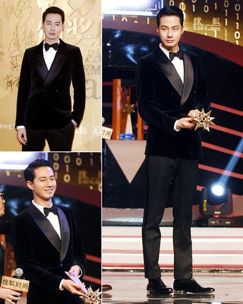 Korean celebrities in suits