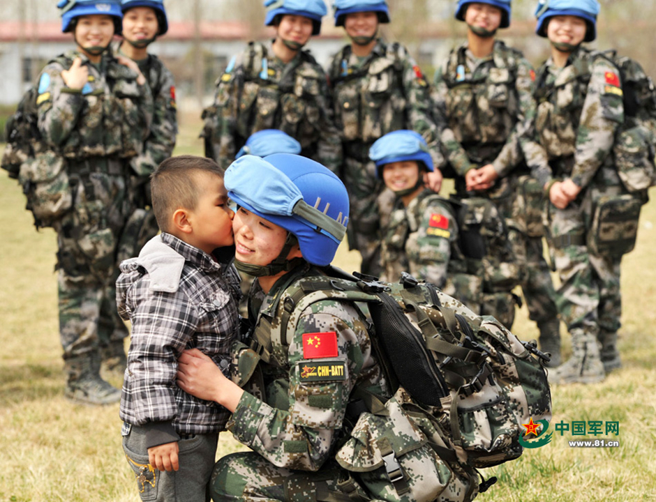 南苏丹中国维和步兵营女兵