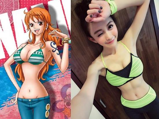 嗲女冯媛甄秀蜂腰酥胸 神似《海贼》娜美(图)